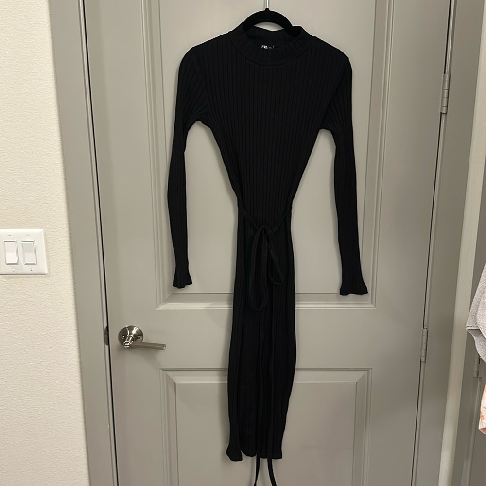 NWT Zara Ribbed Bodycon Midi Sweater Dress